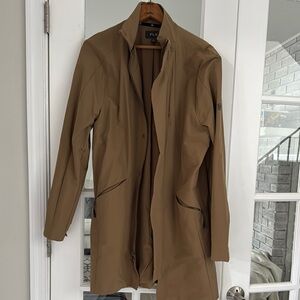 Fly London Tan Trench Coat with Shawl Collar